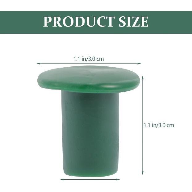 Happyyami 72Pcs Garden Safety Cane Caps Plastic Mushroom Rebar Safety Caps Tube Screw On Rebar Stakes for Garden Canes Green