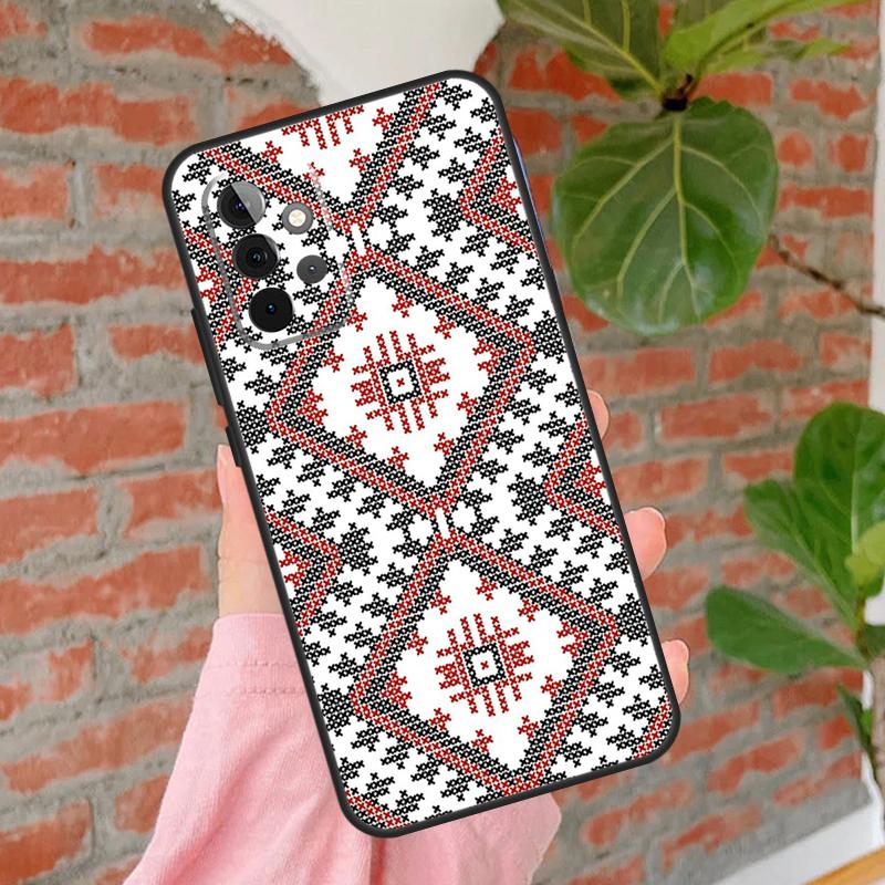 Ukraine Ornament Pattern Phone Case For Samsung Galaxy A54 A34 A14 A55 A35 A25 A15 A52 A32 A12 A51 A71 A13 A33 A53