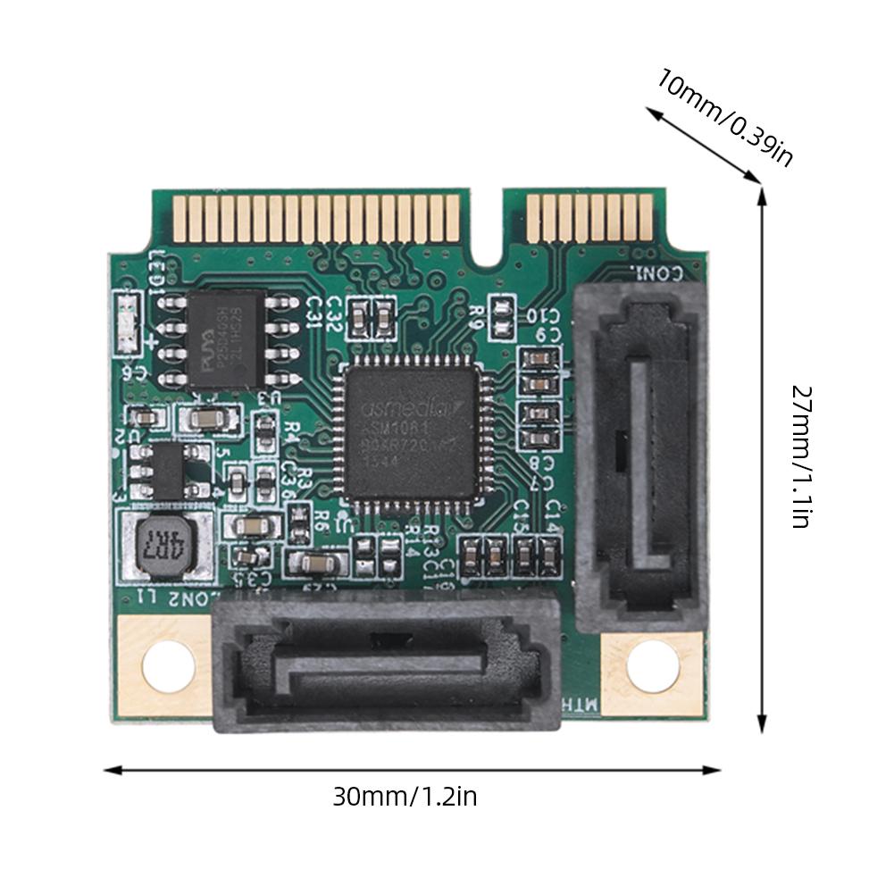 Mini PCI-E To SATA3.0 Adapter M.2 PCI-E 2.0 Riser Card 5/2.5 Gbps Expansion Card 2/4 SATA 3.0 SSD Adapter Card
