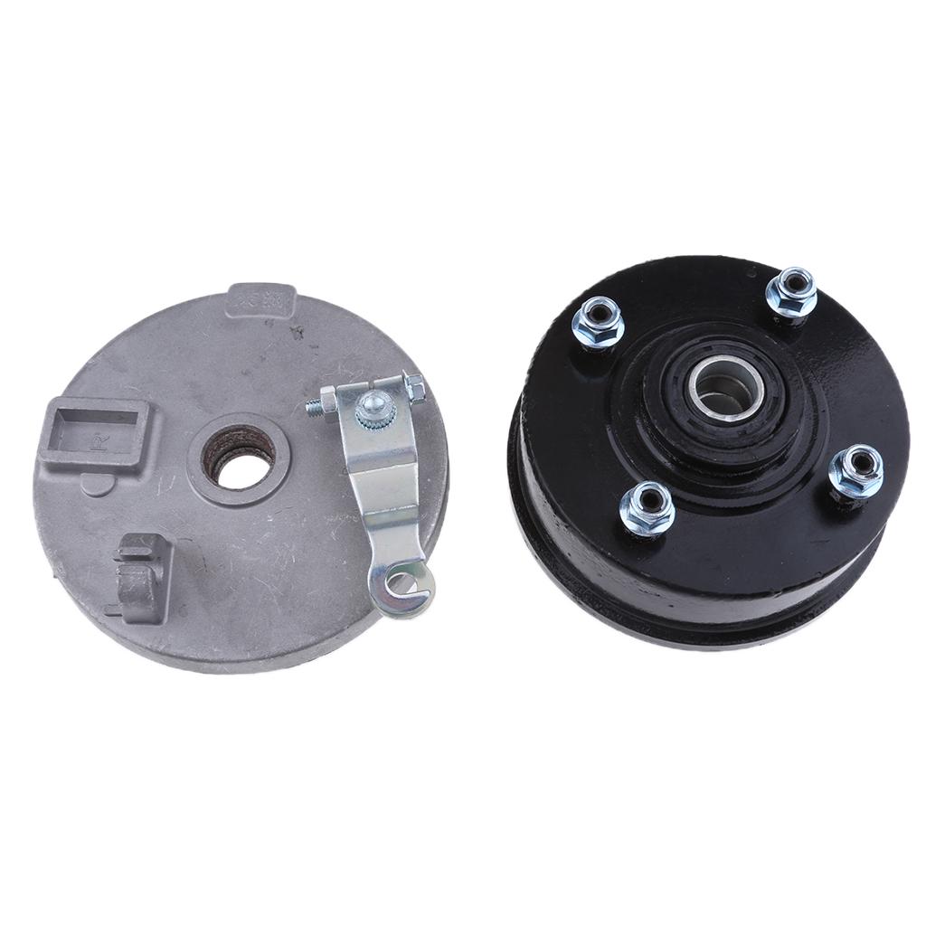 4 Drum Brake Housing Wheel Axle + Shoes