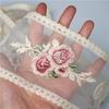 1Yard Vintage Rose Blossom Embroidery Lace Ribbon Decoration Clothing Accessories