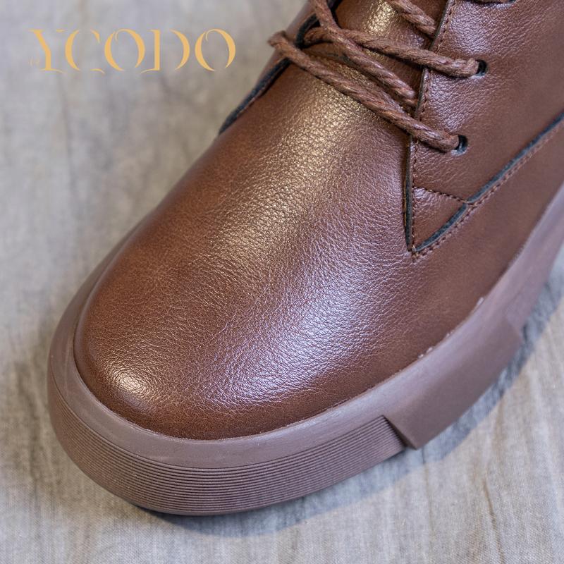 Spring Fall Flat Large Leather Student Shoes Girl Loafers