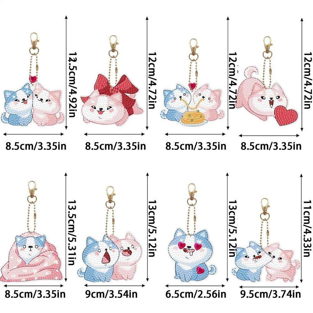 

Gem Painting Kit Keychains 8 Pieces Dog Theme Craft Activities Set Gem Painting Kids Keychain For Kids Boys Girls Children