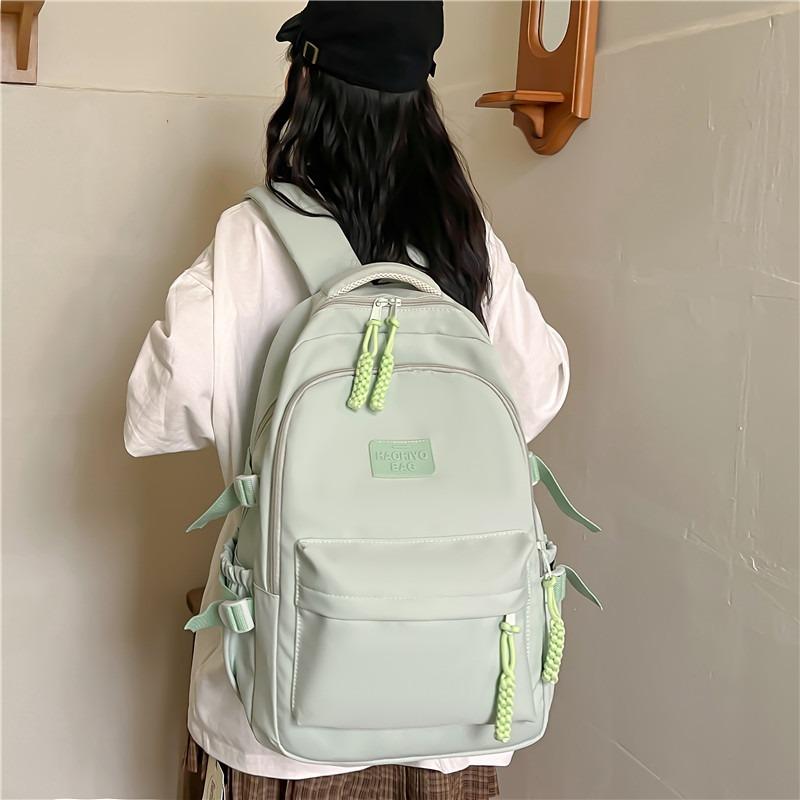 School bag for girls, small and fresh, middle school student backpack, large capacity and light, casual backpack for primary school students