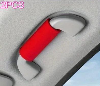 2pcs Car Interior Accessories, Roof Armrest Frame & Handle Protective Covers, Decorative Trim for Car Door Interior, Protection