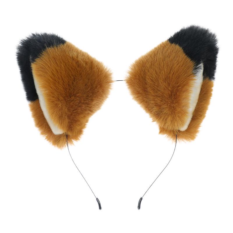 Diadema Lolita con Orecchie di Gatto e Volpe in Peluche - Fascia Cosplay Fatta a Mano