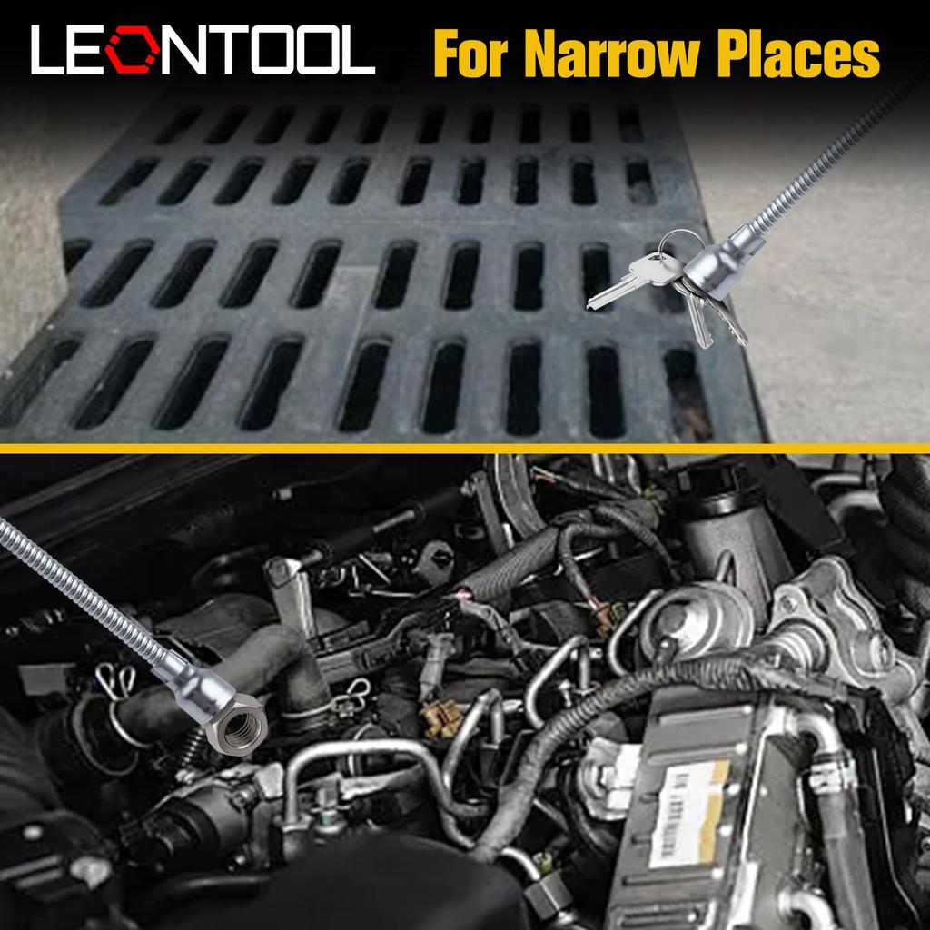 LEONTOOL Magnetic Pickup Set of Large and Powerful Magnet Suction for Picking and Long 600mm Grip Perfect for Picking Up Dropped Items In Narrow Handy