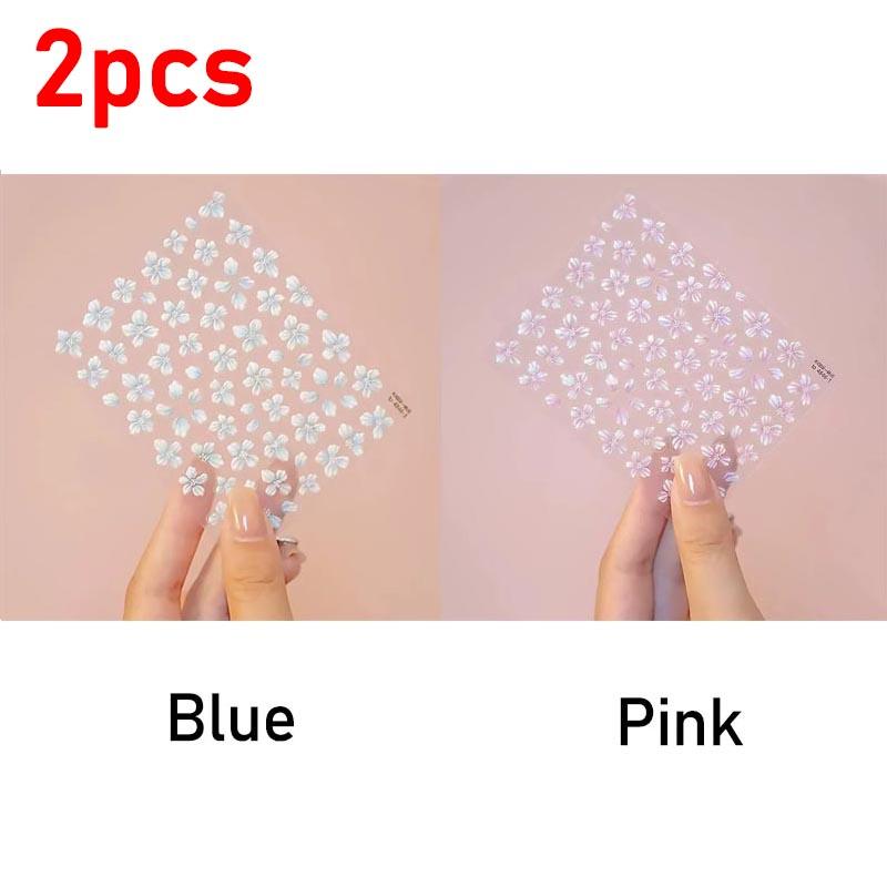 New Hipster Pure White Flowers Rose Camellia Daisy Jelly Spring Lily Cherry Blossom Magnolia Nail Art Stickers Manicure ZJT10