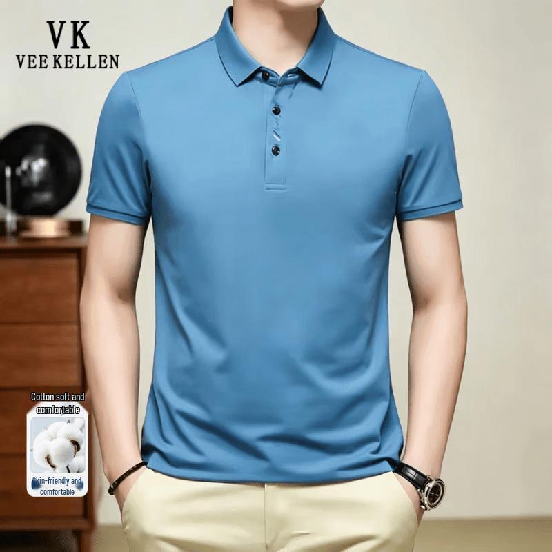 VEE KELLEN Men s Mercerized Cotton Polo Shirt M