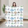 Cute Jeff The Landshark Flannel Blankets Shark Funny Throw Blanket for Home 200x150cm Plush Thin Quilt