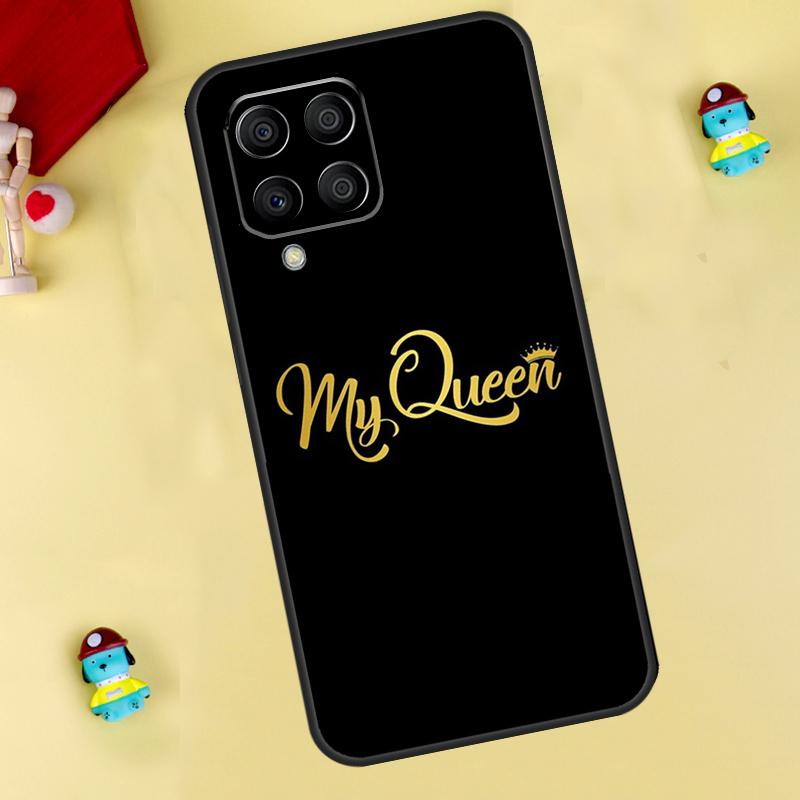 King Queen Couple Lovers Case For Samsung Galaxy M33 M15 M55 M31 M13 M12 M14 M06 M16 M36 M56 M53 M32 M52 M35 M34 M54