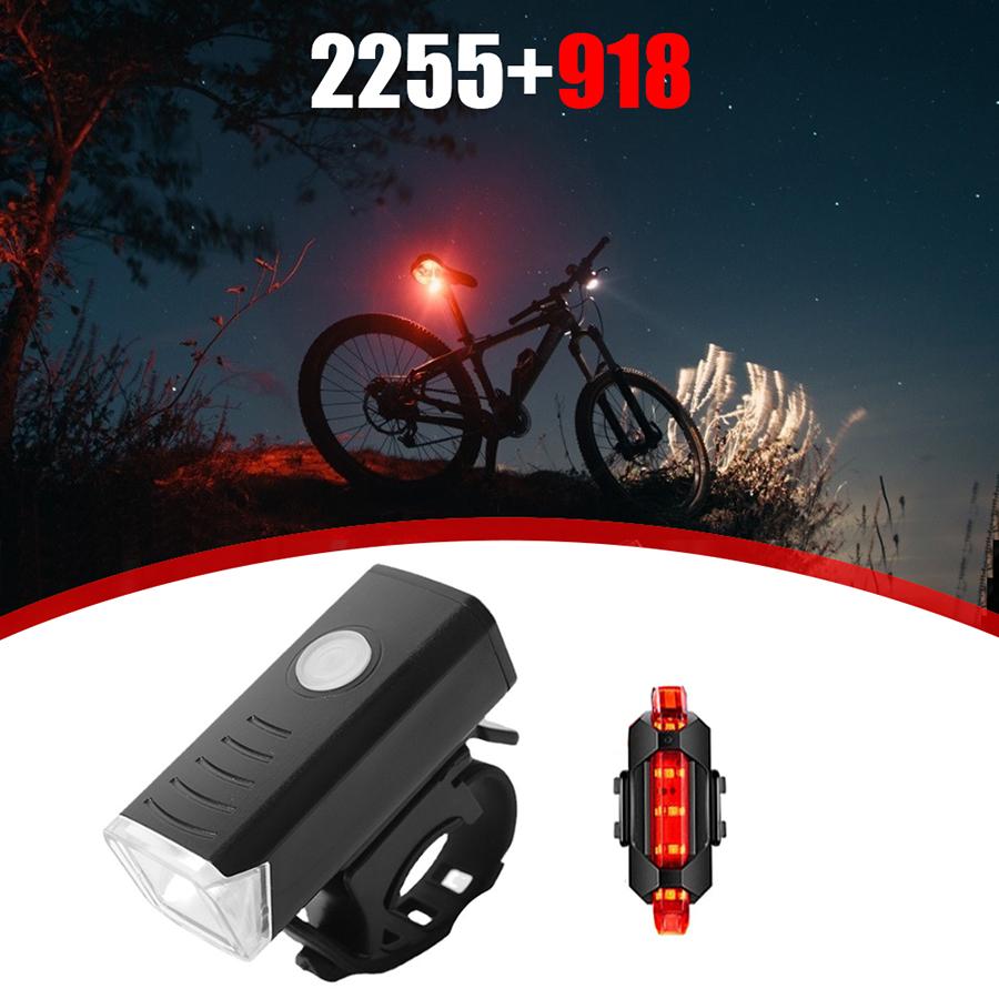 USB LED světlo na kolo přední zadní sada dobíjecí cyklistické světlo