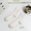 Women's White Long Cotton Mid-Tube Socks - Trendy Japanese-Inspired Summer Style with Loose Fit