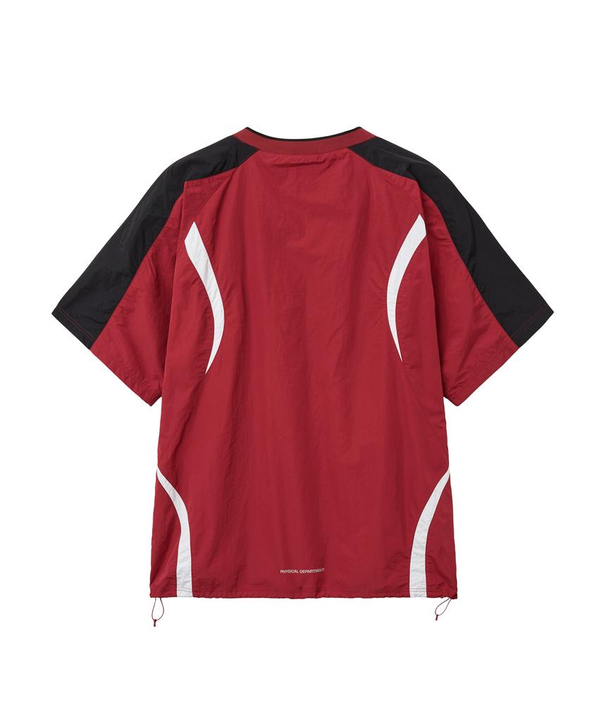 PHYPS MOTORCYCLE Color Block Short Sleeve Red