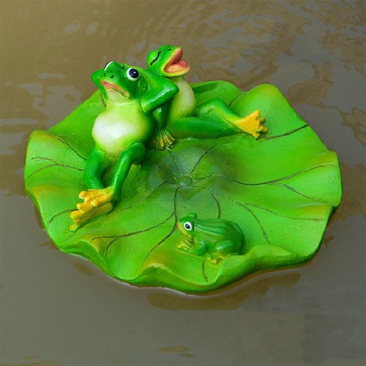 Countrysides Floating Leaf Frogs Decorations Green Outdoor Floating Ornaments House Swimming Pool Pond Decorations