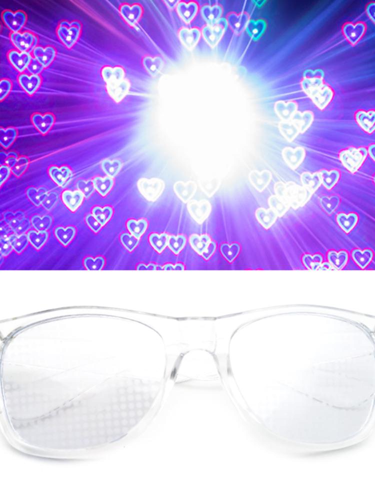 

Premium Diffraction 3D Prism Raves Glasses Plastic for Fireworks Display Laser Shows Rainbow Gratings Glasses Colorful Gift Other