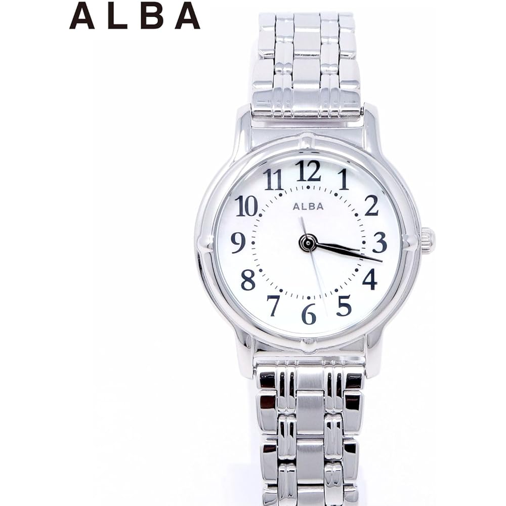 Seiko Alba Women's Quartz Watch Stainless Steel Analog 5 ATM Water Resistant White Dial Silver Case