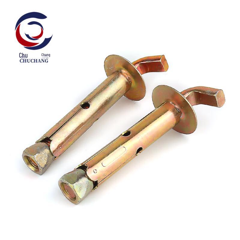 Chuchang M10*150 Color Zinc Plated Expansion Hook Screws (10 Pcs)