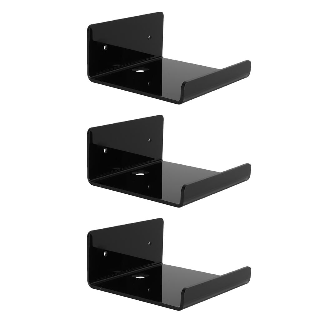 3 Pezzi Piccole Mensole Galleggianti Acriliche da Parete Mini Mensole Galleggianti Portaoggetti con Adesivo per Piante Foto Figure
