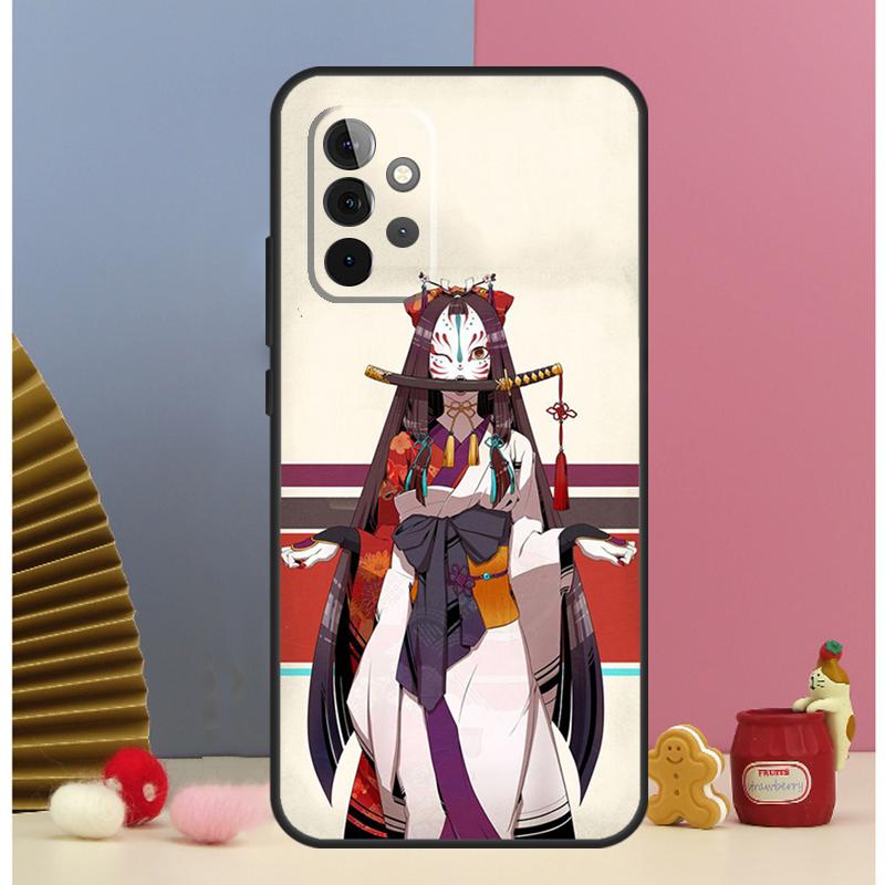 Japanese Style Anime Fox Case For Samsung Galaxy A52 A72 A13 A33 A53 A14 A24 A34 A54 A15 A25 A51 A71 A12 A32 Cover