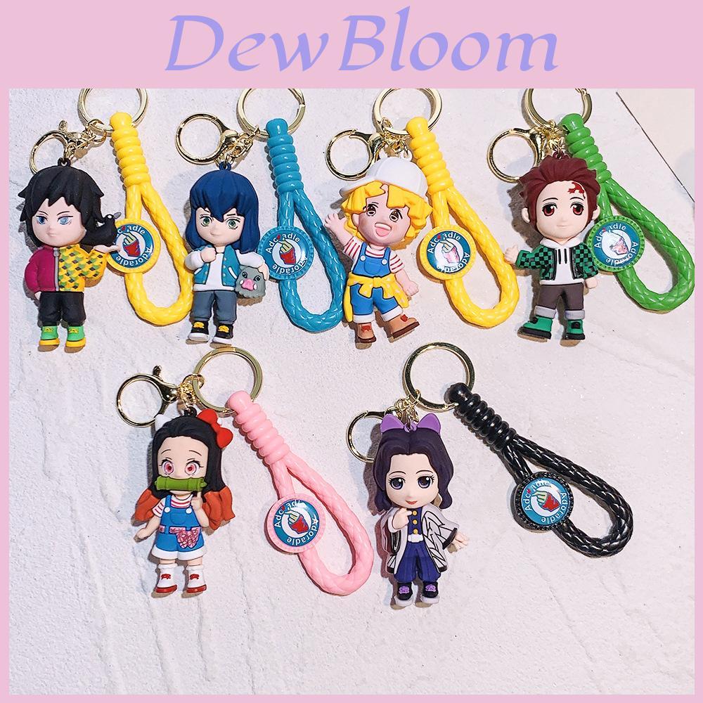 Adorable Demon Slayer Nezuko Zenitsu Couple Keychains Cute Anime Figures Collectibles