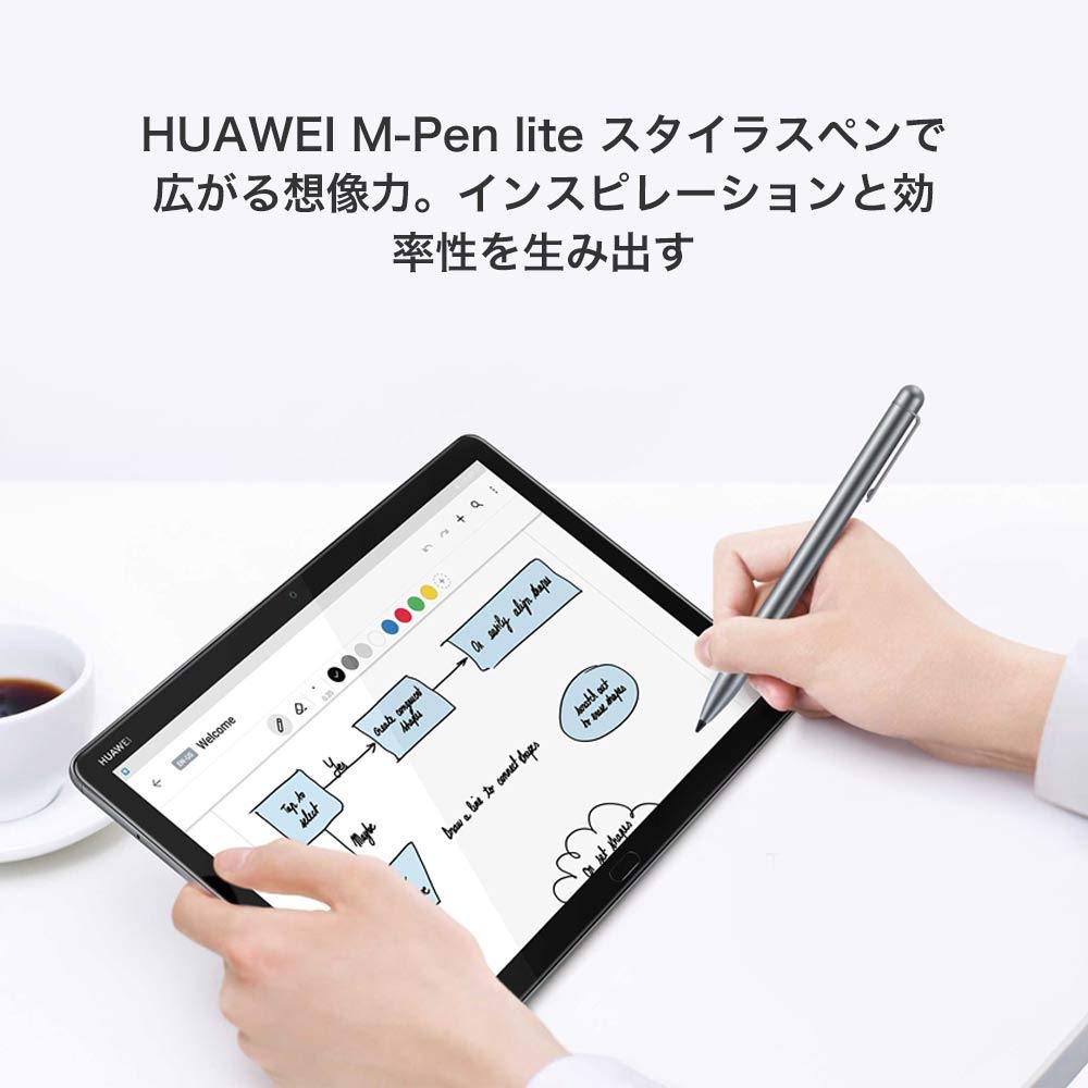 Huawei MediaPad M5 lite 10 Nettbrett med 4GB 64GB Stylus Penn Originalt Deksel Japansk Distributør 10,1-tommers Wi-Fi, RAM, ROM, & Inkludert,