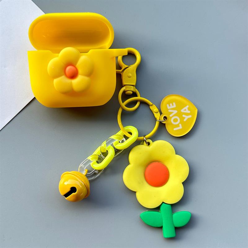 Suitable for AirPods pro1 wireless bluetooth headset case apple 1 flower cartoon 1/1 silicone soft case