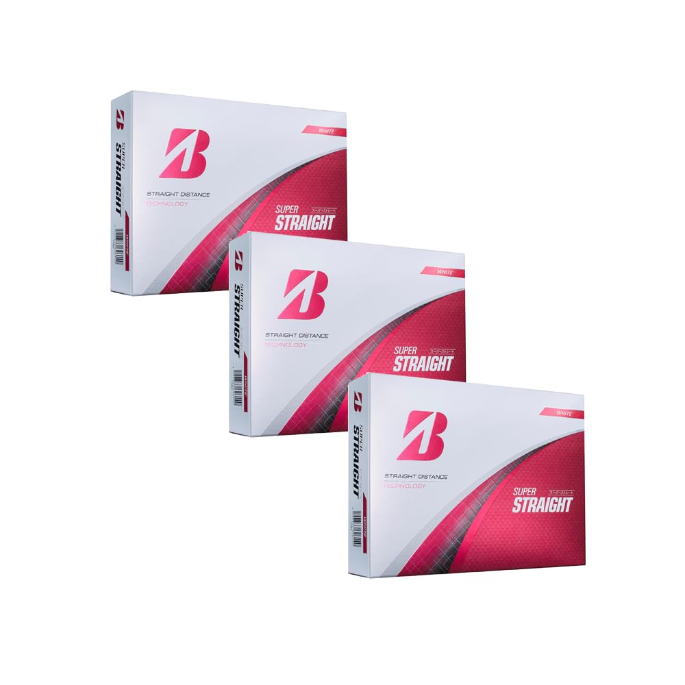 BRIDGESTONE SUPER STRAIGHT Golf 2025 3DZ Set Balls, Model, White, (36 balls) белый