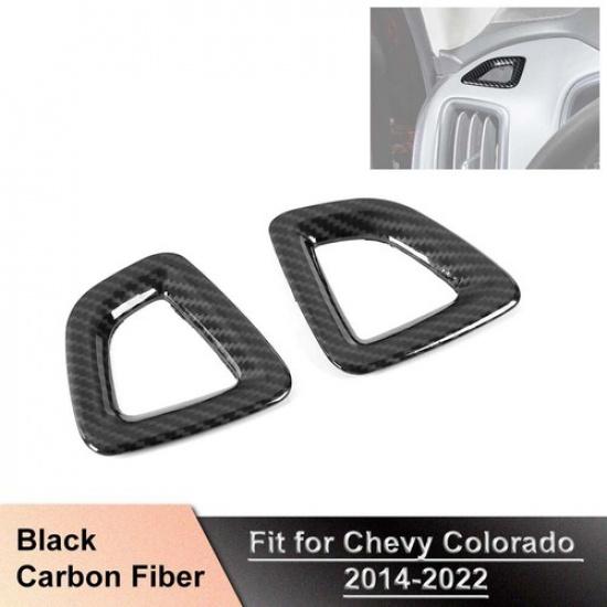 Carbon Fiber For Chevrolet Colorado 2015+ Side Air Vent Outlet Cover Trim Frame