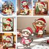 Atmosphere Decoration for Windows Colorful Acrylic Suncatcher, Stained Glass Style Christmas Hanging Ornaments, Santa Claus Decorations Snowman