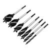 Black Four Blade Support Drill 6.35mm Hex Handle 8-35mm Four Slot Electric Wrench Drawer Door Lock Woodworking Hole Opener