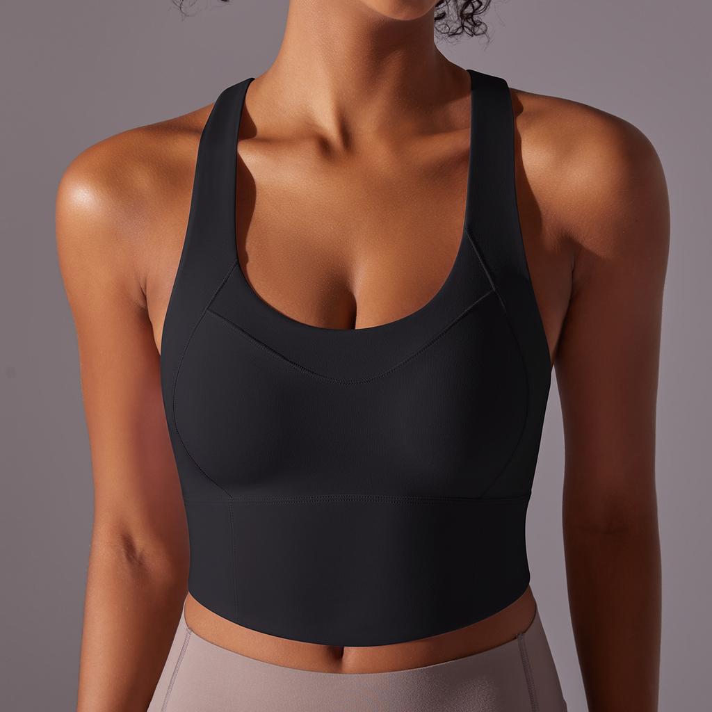 Naked Sports Bra Gathers Sexy Seamless One-piece Cup, Beautiful Back Yoga Bra, Running And Fitness Vest For Women