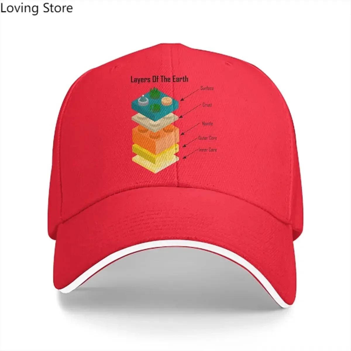 

Layers Of The Earth Baseball Cap Unisex Hats Women Visor Protection Snapback Building Blocks Caps One Size