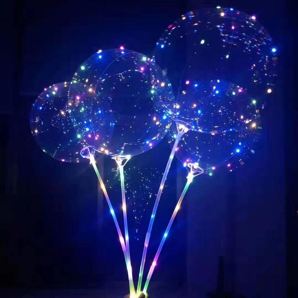 Glowing Bobo Balloon - Transparent LED Light-Up Balloon for Kids' Toys and Wedding Decorations