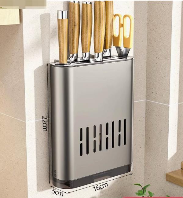 

Настінна трубка для паличок для їжі Кухонна стійка Настінна підставка для інструментів без перфораторів Дренаж для алюмінієвих паличок для їжі Ящик для зберігання