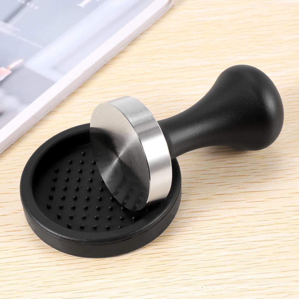 Coffee Tamper Set(51 Mm),Espresso Stamp With Flat Stainless Steel Base,Espresso Hand Tamper With Coffee Tamper Mat