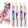 4Pcs/Lot Wooden Nail Files Butterfly Printed Strong Sandpaper White Wood Files