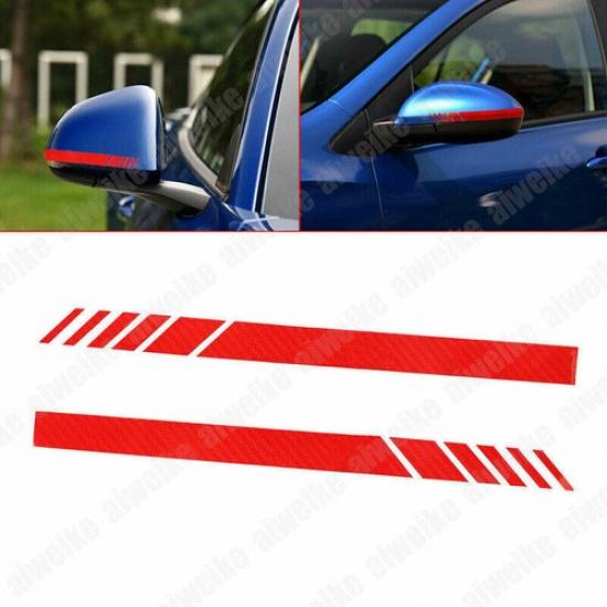 Pair Carbon Fiber 5D Rearview Mirror Decor Sticker Accessories For Ford Explorer