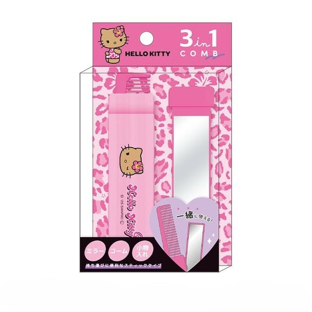 

Sanrio Suntan Hello Kitty Розовая расческа 3-в-1, розовый