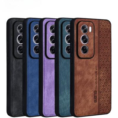 Custodia di lusso in pelle goffrata 3D per Oppo Reno 10 11 12 Pro 10 ProPlus Sensazione pelle Bordo morbido Bumper robusto Cover posteriore Funda