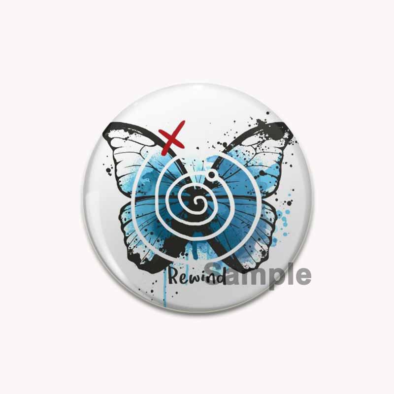 

32/44/58 мм Мультяшные животные Бабочка/воин Гусь/Сложенные значки Кот Искусство Письмо Быть добрым — это панк Броши Аксессуары для рюкзака Декоративная булавка 44mm