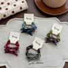 Korean Retro Plaid Bow Hairpin Hairpin Ins Basic All-match Girls Do Not Hurt Their Hair Side Bangs Hairpin