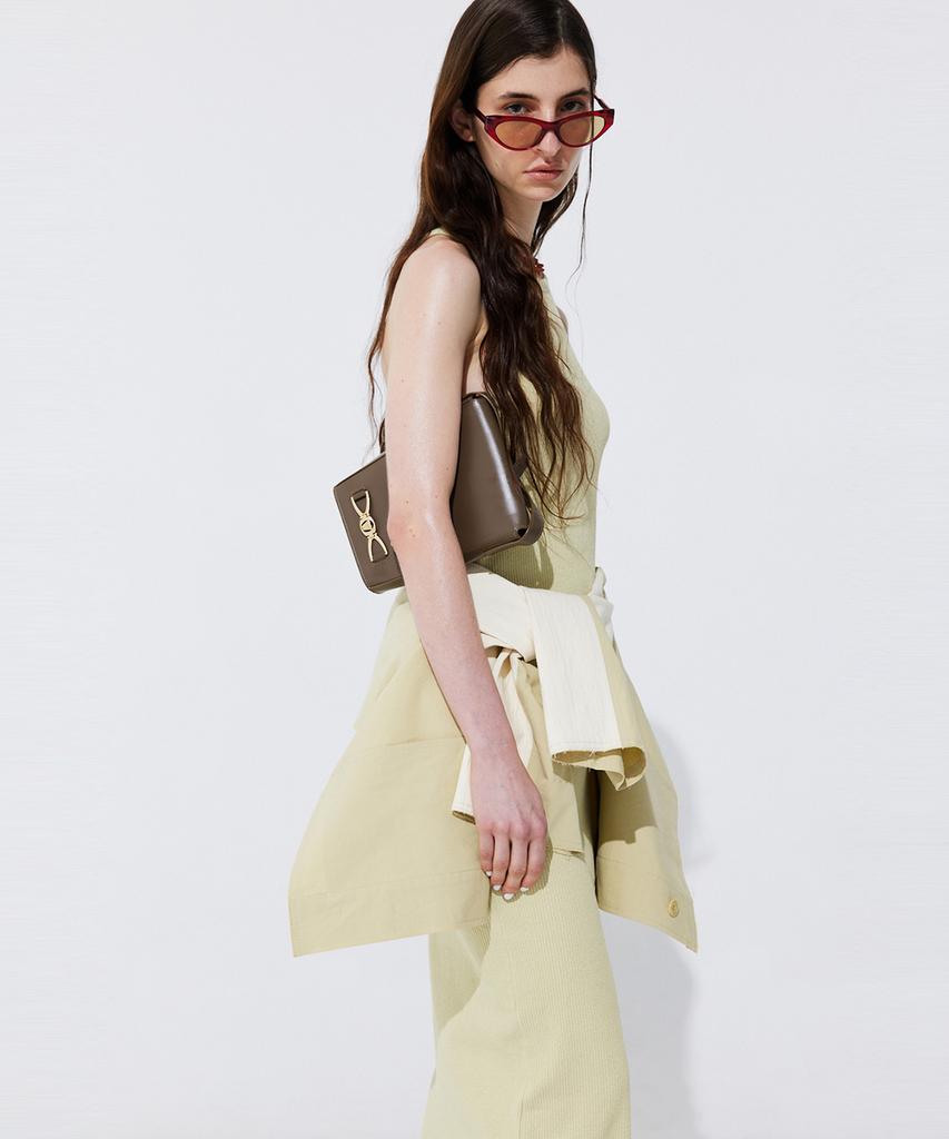 WNDERKAMMER Back Cut-Out Sleeveless Dress_Light Green