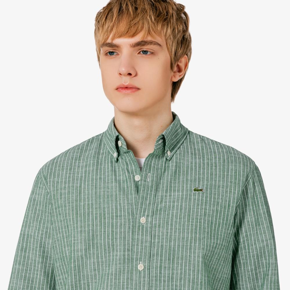 [lacoste] Men's Chambray Stripe Shirt CH357E-56G132
