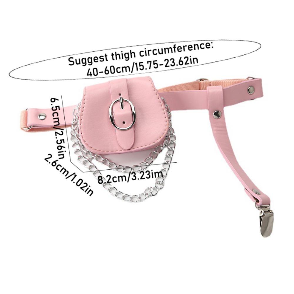 Goth Sexy Thigh Harness Chain Punk leg Stockings Bondage Belt Creative Leg Bag Garter Belt  Girl