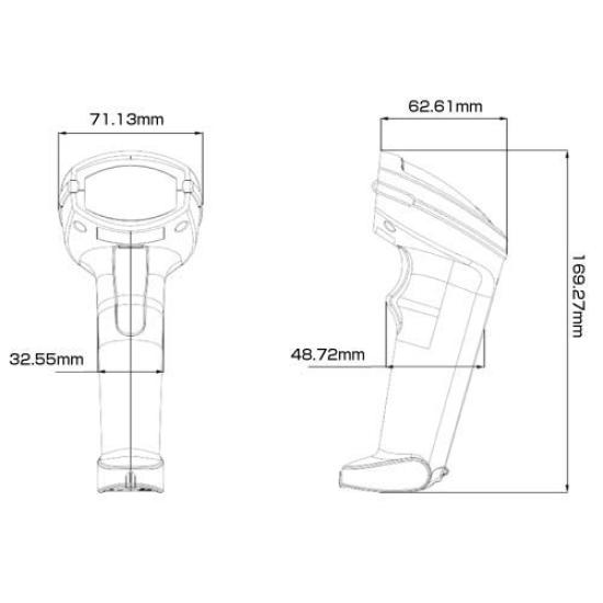 champtek Bluetooth 2D Barcode IP42 Dustproof and Supports Japanese QR Code Technical Approval Mark Reader, Water-Resistant, Transmission, Included,