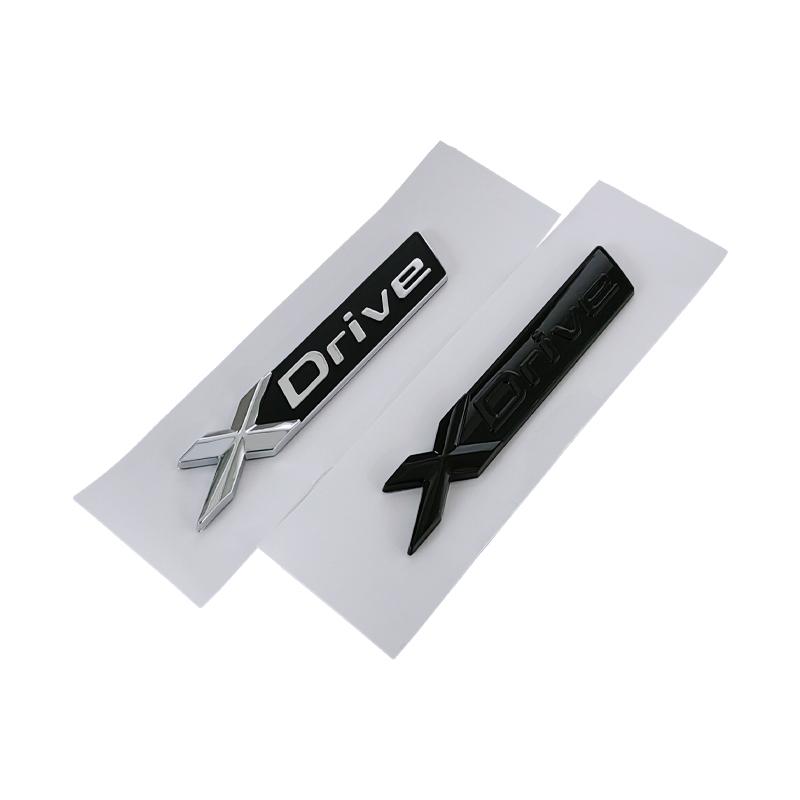 3D ABS Black X Drive Logo Xdrive Emblem Nameplate Car Trunk Badge Xdrive Sticker Accessories Suitable 328i 335i 340i 528i 535i 540i 530e 530d Xdrive