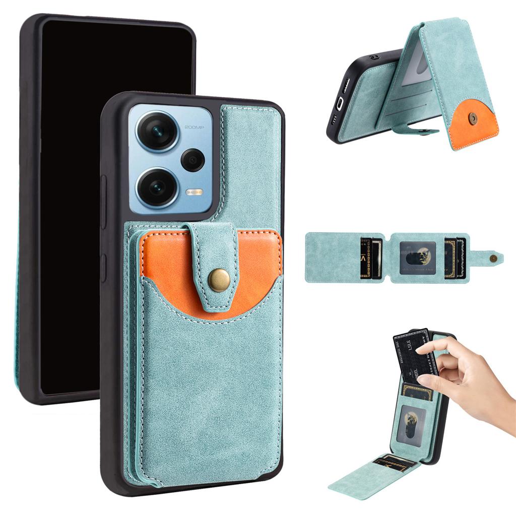 Universal Magnetic Card Holder Case for Compatible with Redmi Note 11-Note 13 Pro, POCO X5/M6 Pro/X6 5G, Redmi 12C/11A