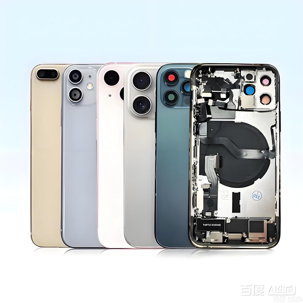 For XR/11/12/13/14/15/16 Pro Max/Plus/Mini Models Phone Back Cover Assembly Cover Housing Middle Frame Glass Material Model