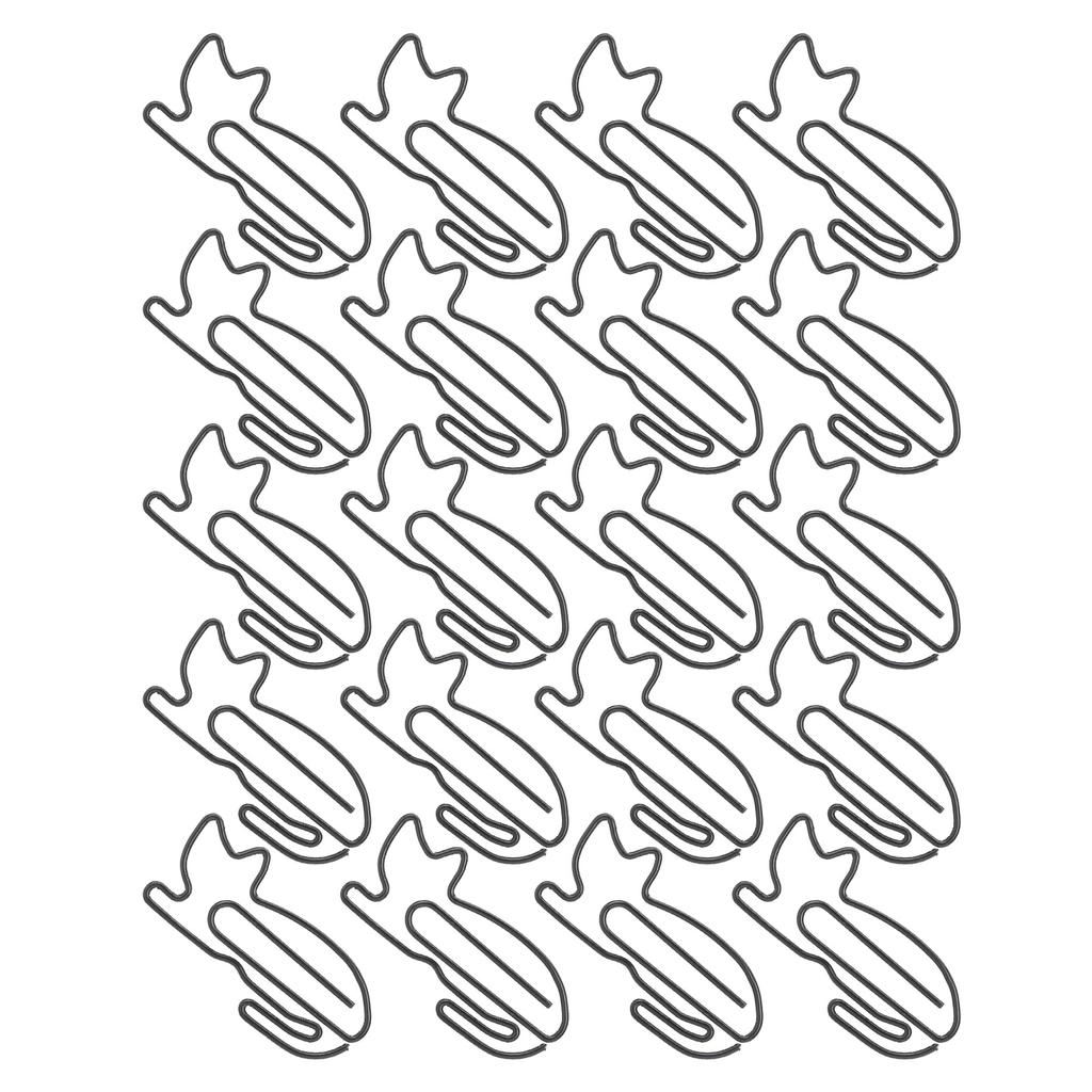 30PCS Plastic Coated Wire Paperclip Bookmark Clip File Business Card Holder Office Supplies